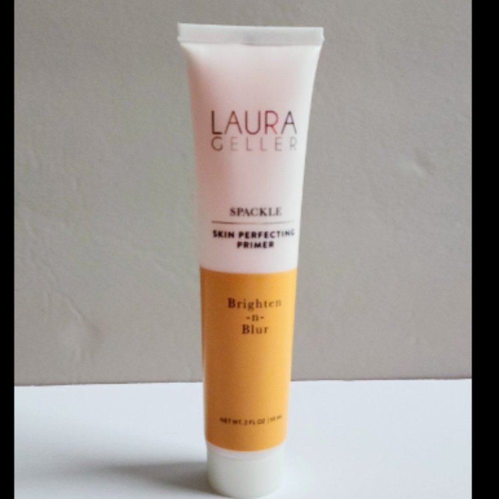 Laura Geller skin perfecting primer BRIGHTEN N BLUR SPACKLE 2OZ SEALED N…